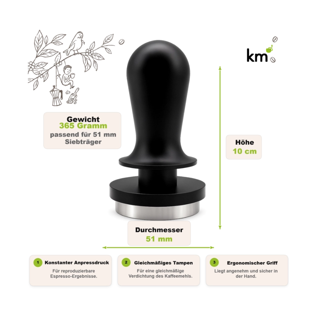 KM Tamper druckregulierend 51 mm