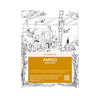 Unser Kaffee "Amigo" Vorderansicht mit Label
